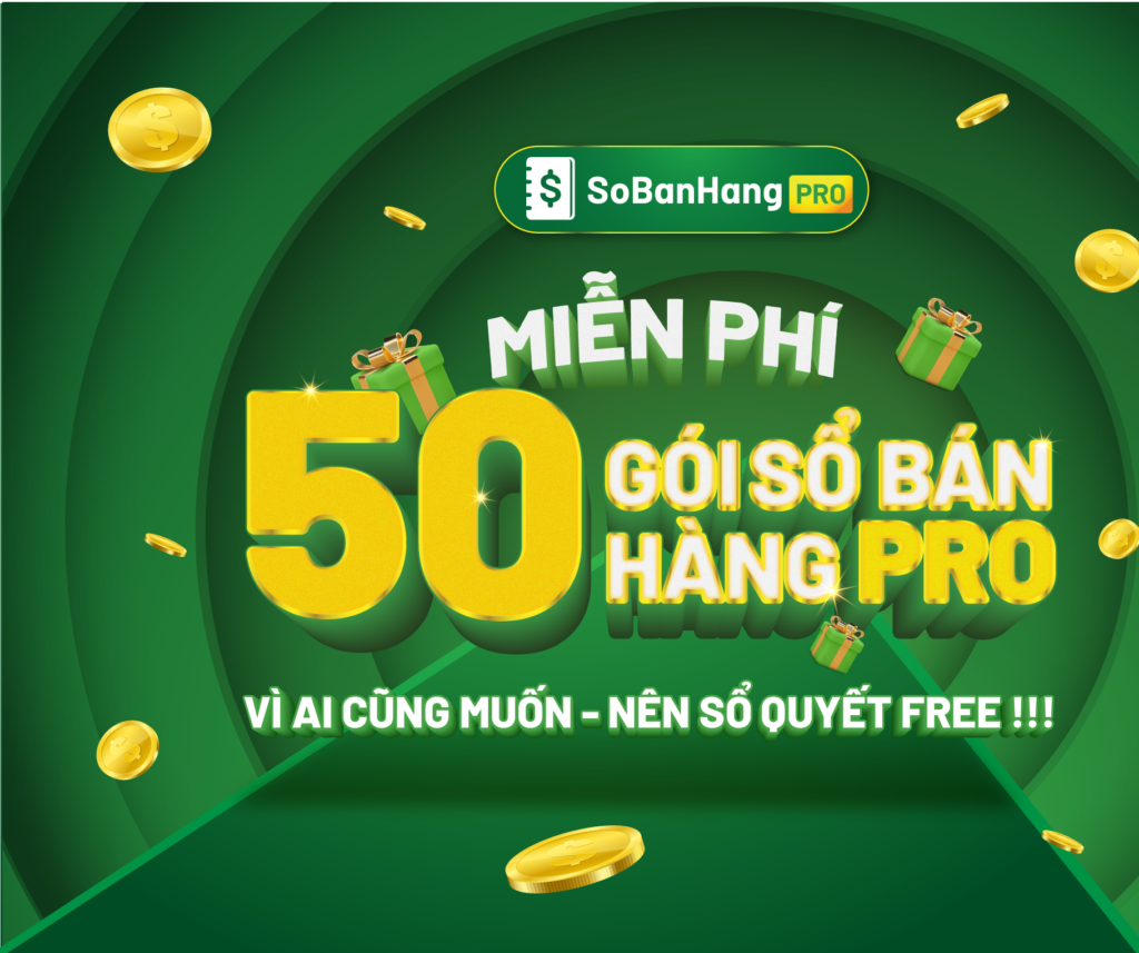 Miễn phí 50 Gói Sổ Bán Hàng Pro